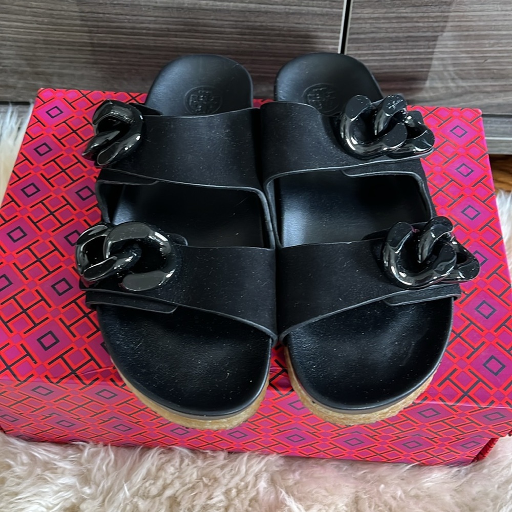 Tory Burch Adrien Slide - Black - Size 7